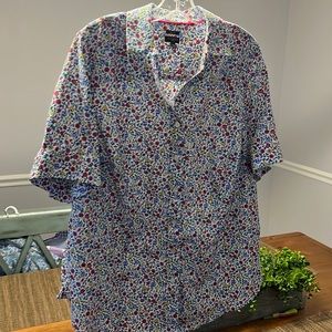 Talbots 16W short sleeved floral